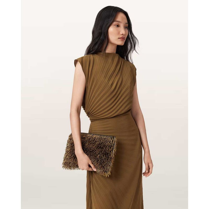 AllSaints Bettina Bead Clutch image number 1